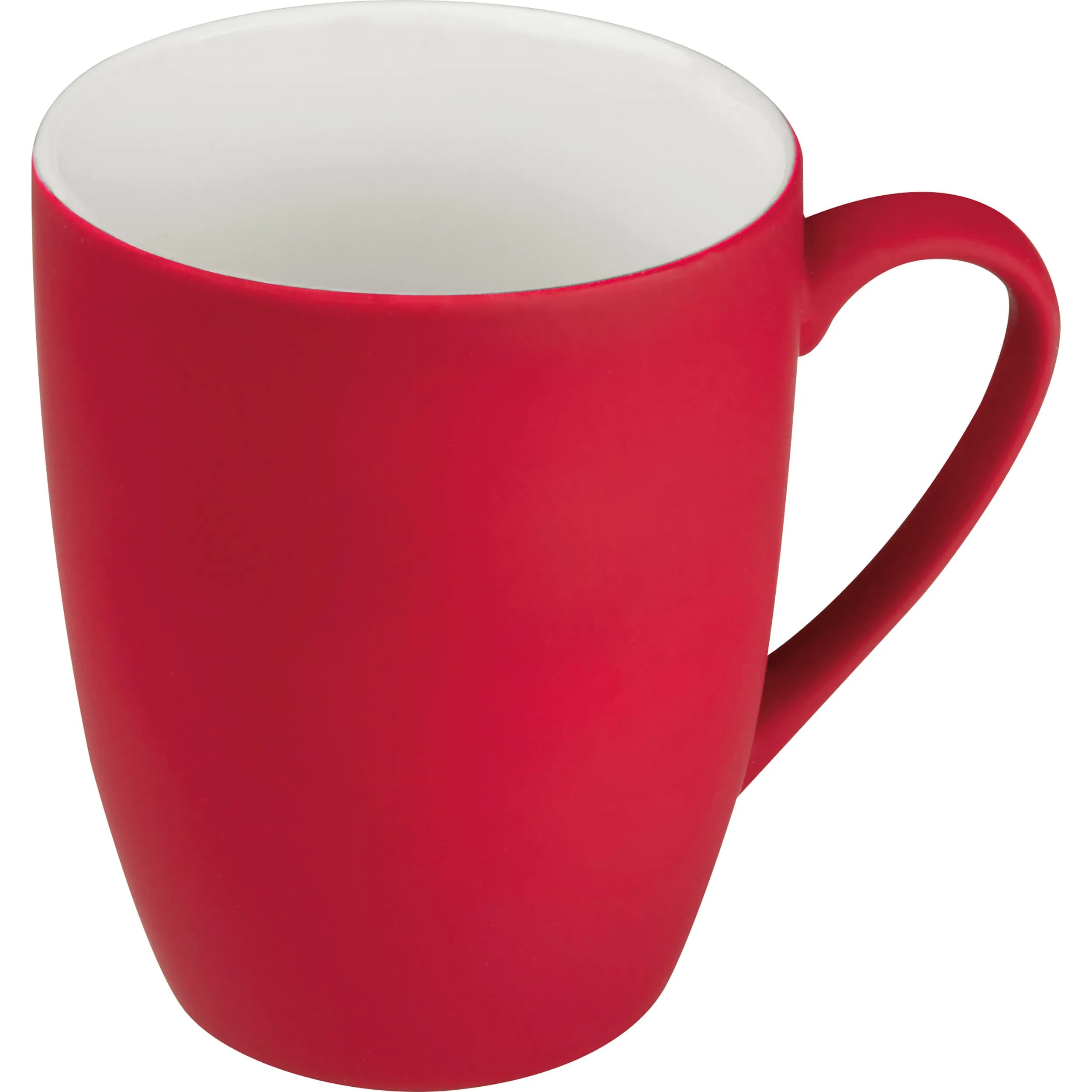 Tasse aus Porzellan, außen gummiert, 300ml JUDYTA - rot
