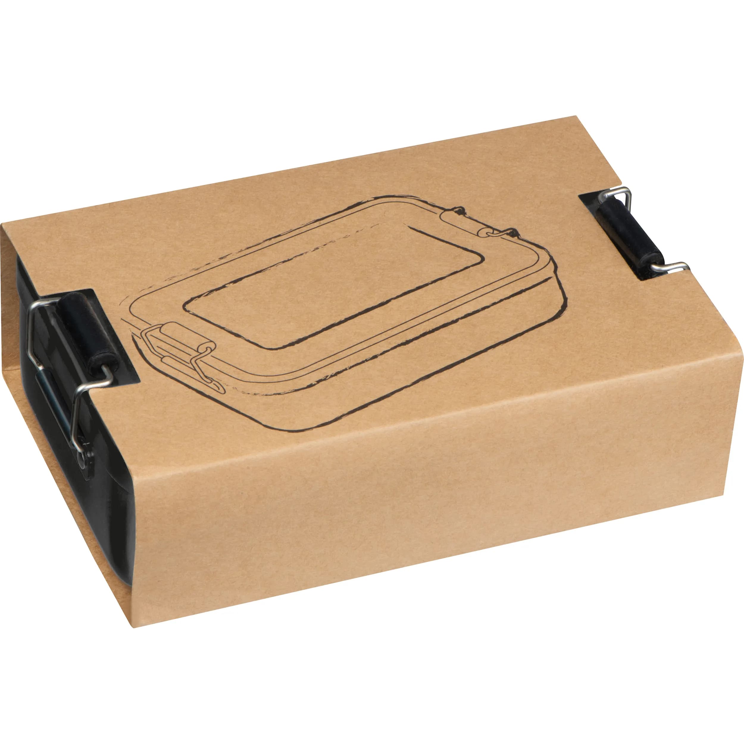 Brotzeitdose aus Aluminium zum Verschließen KATHERINE - schwarz