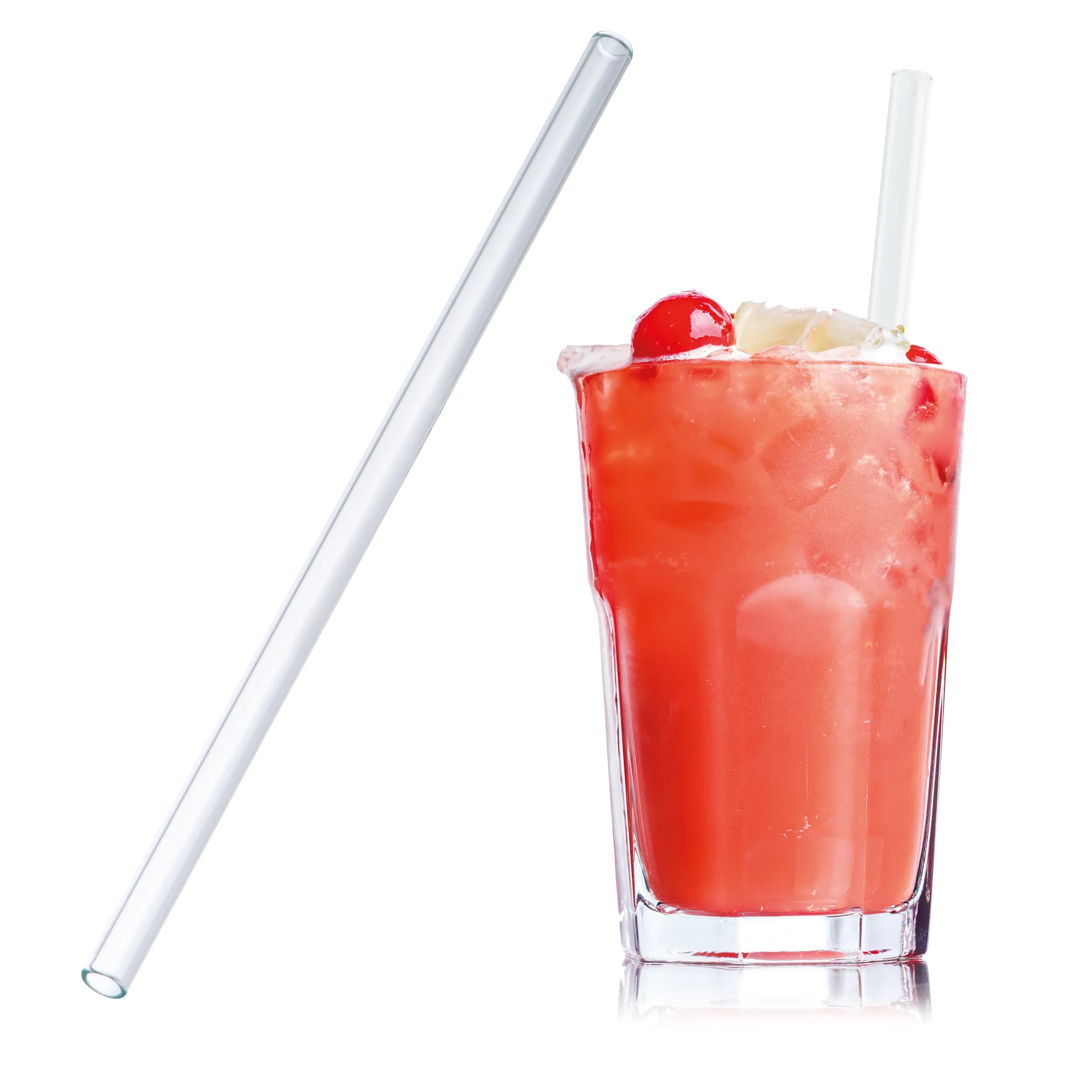 Trinkhalm aus Glas 20 cm NELSON - transparent