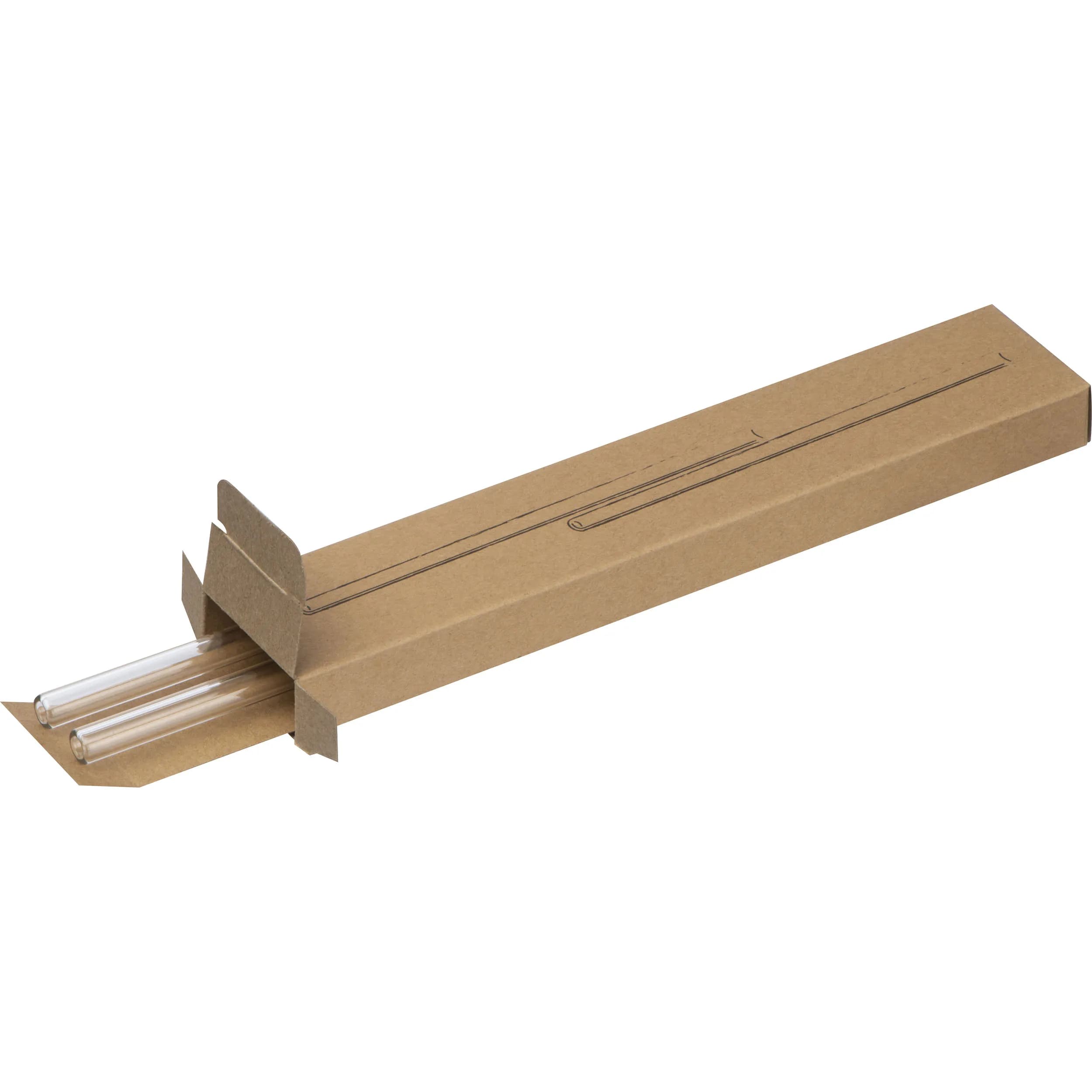 Set aus zwei Glas Trinkhalmen MARCELINA - transparent