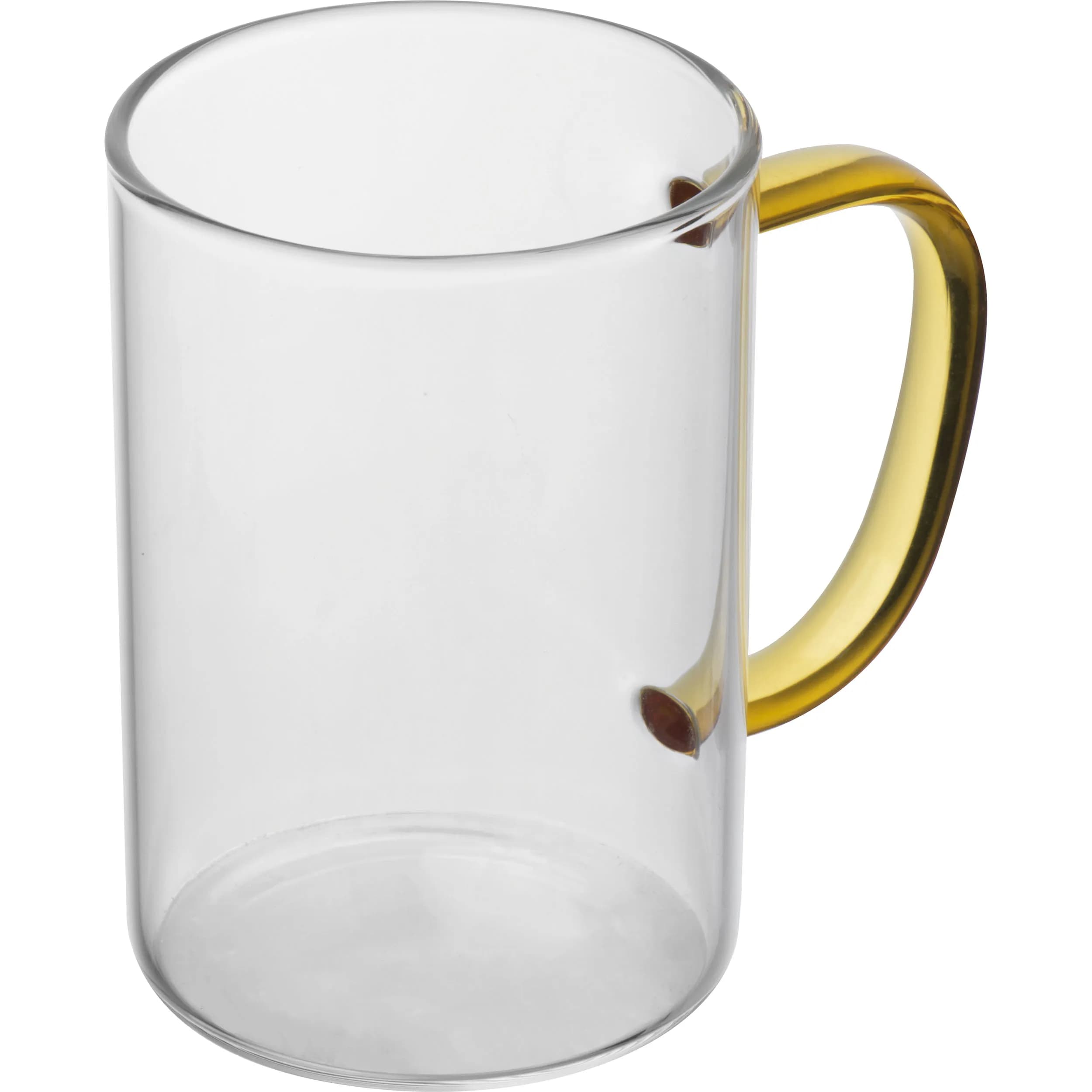 Glastasse mit farbigem Henkel, 250ml EDDA - gelb