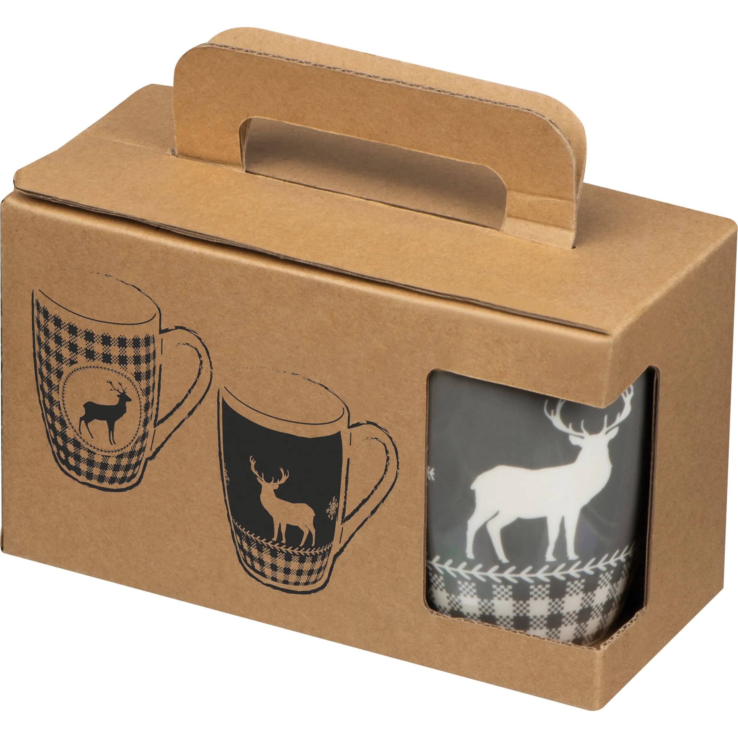 Set aus 2 Weihnachtstassen ARMIN - mehrfarbig