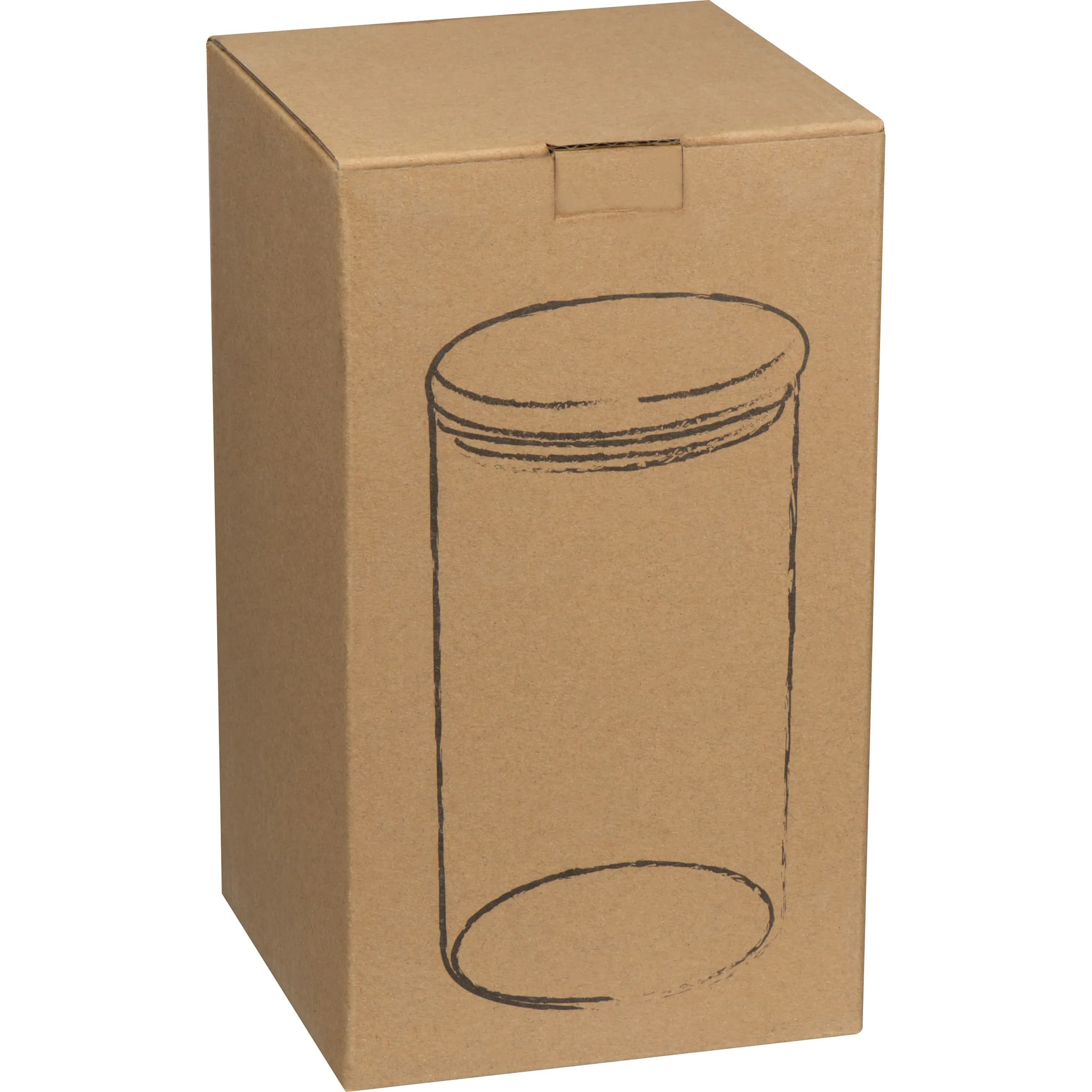 Dose aus Borosilikatglas mit Kiefernholzdeckel 1000ml JAMIE - transparent