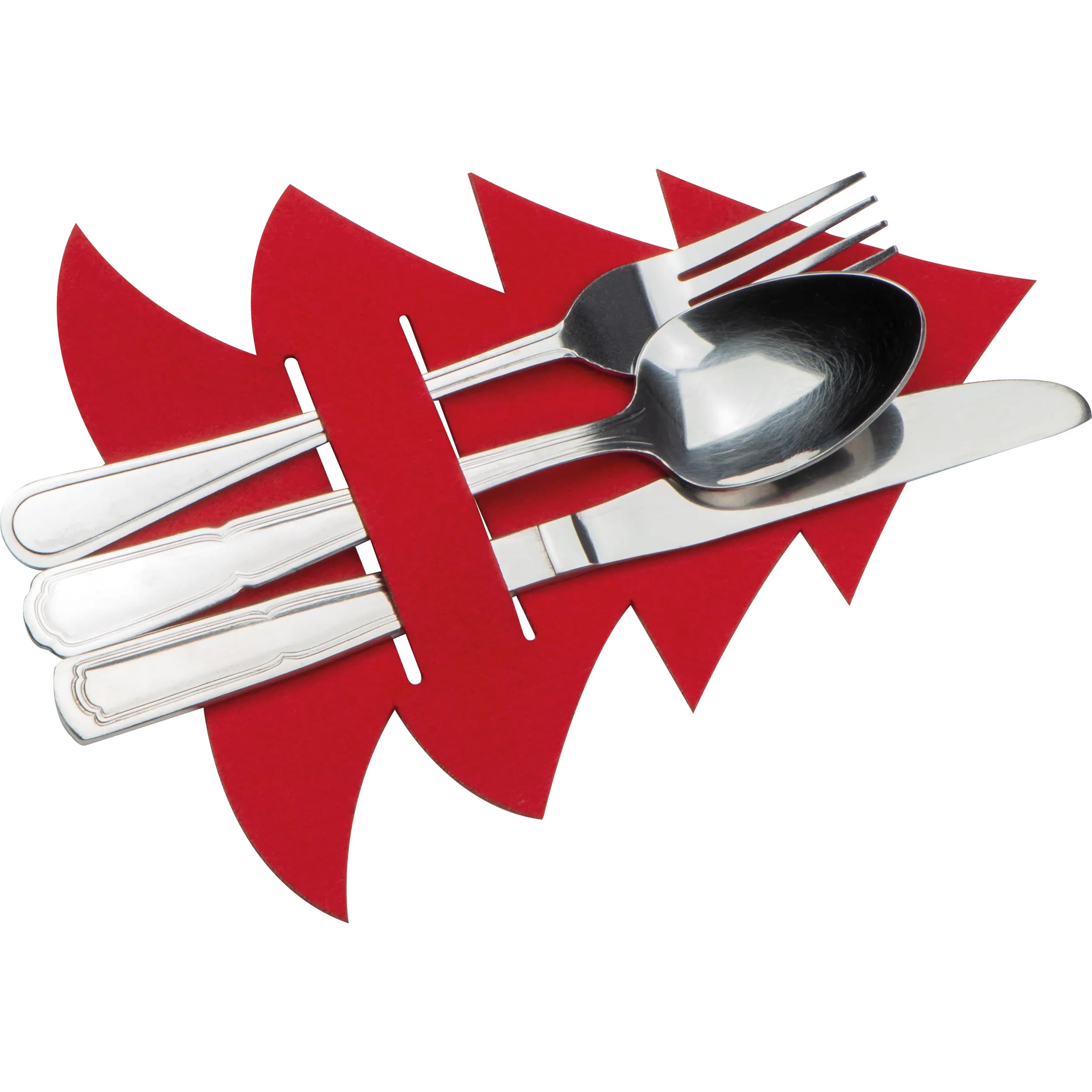 Bestecktasche in Christbaumoptik LOREDANA - rot