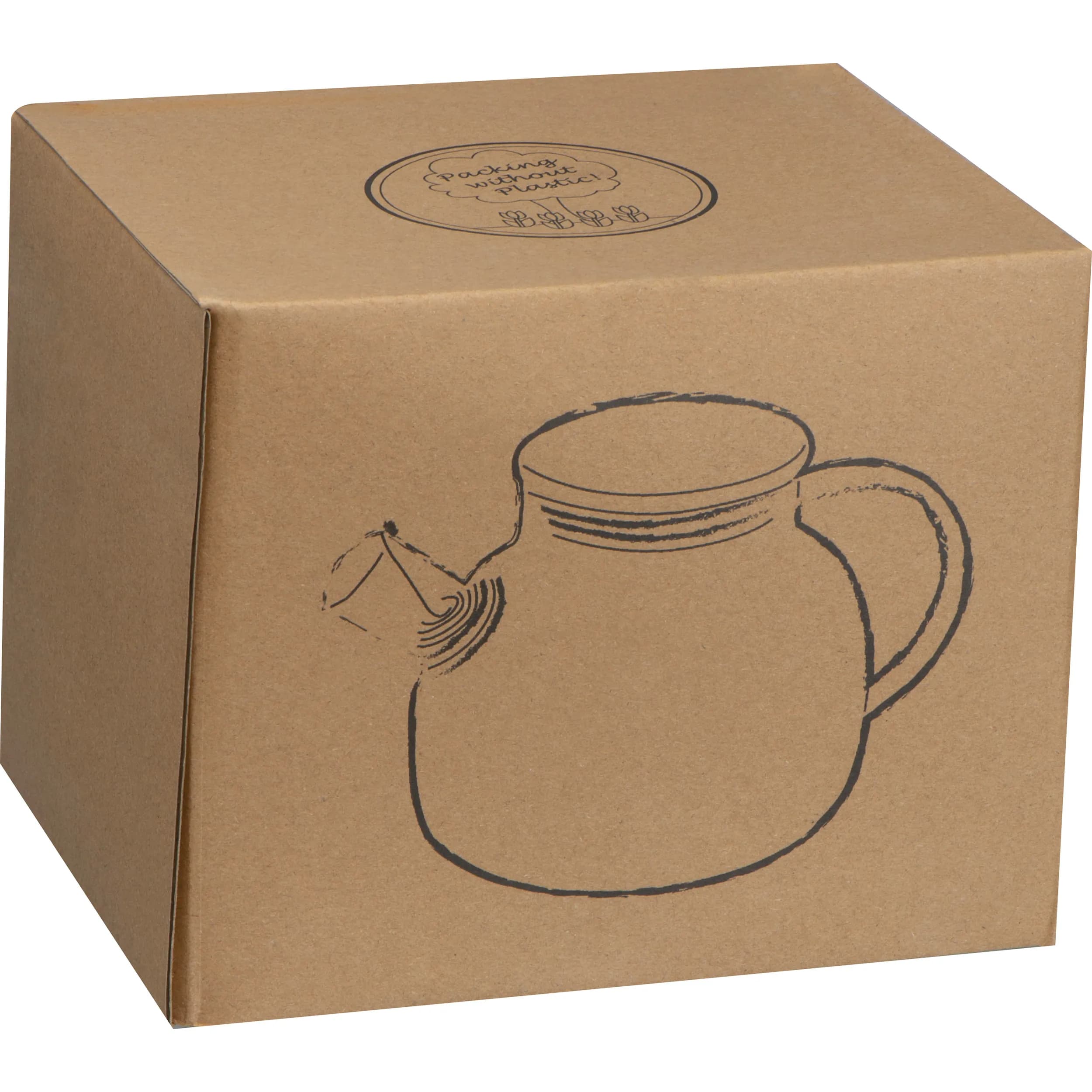 Glaskanne mit Bambusdeckel, 1.000ml LUCILLE - transparent