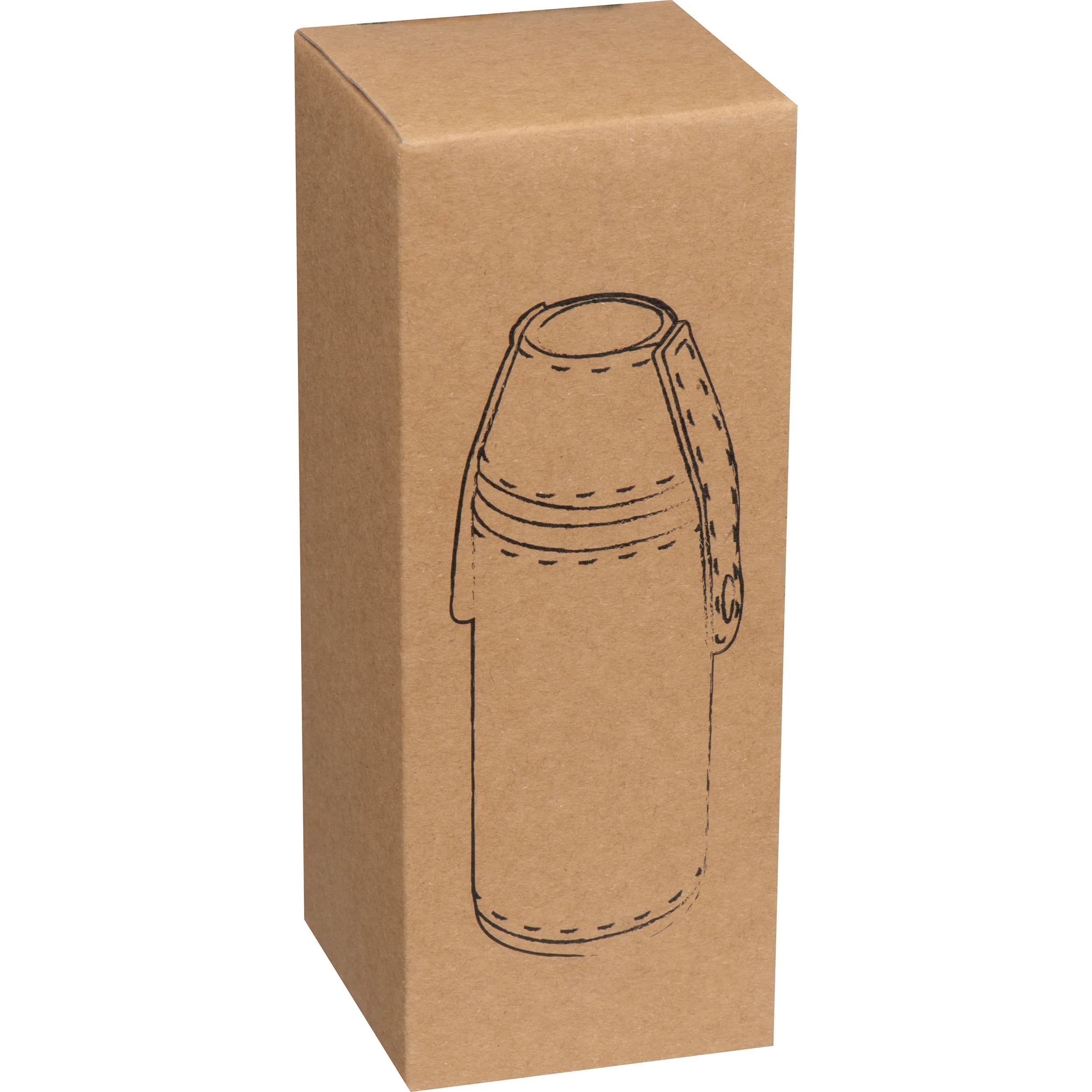 Flachmann aus Edelstahl mit 2 Pinnchen FILIPINA - braun