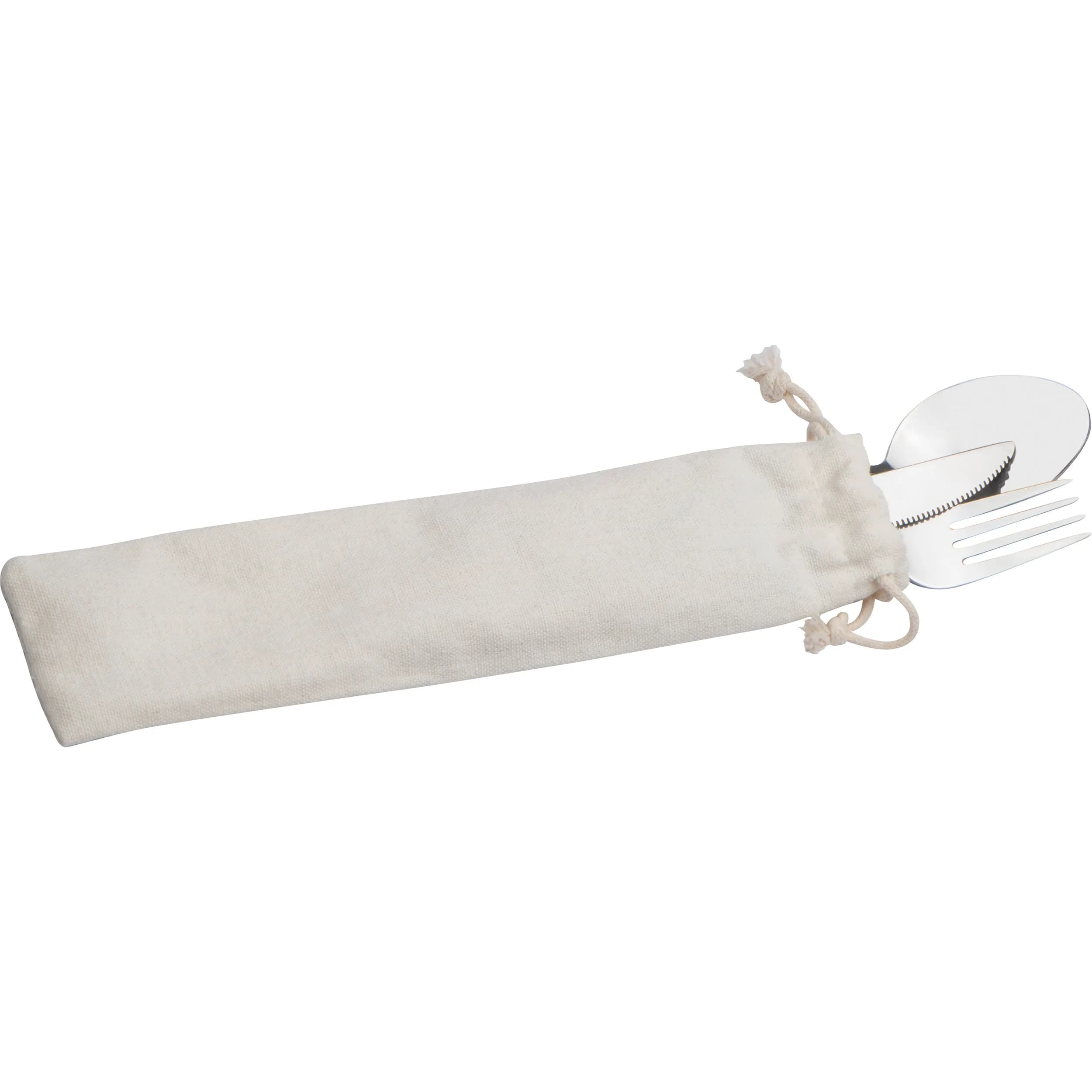 Besteckset in einem Baumwolltäschchen NIKODEM - beige