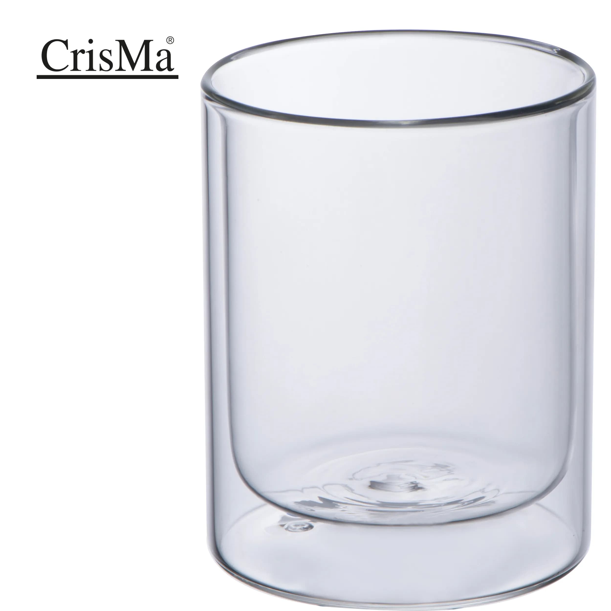 CrisMa Doppelwandige Glastasse 330ml STUART - transparent