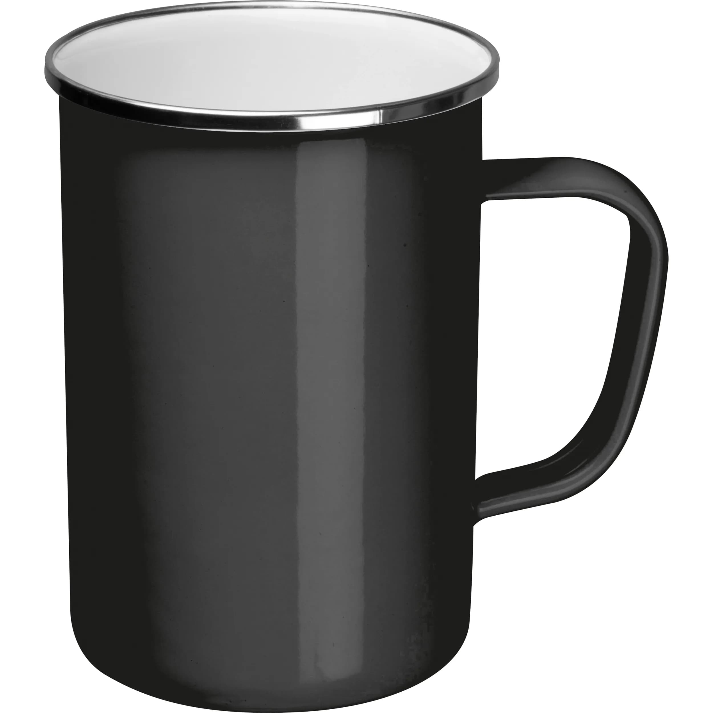 Emaille Tasse GENE - schwarz