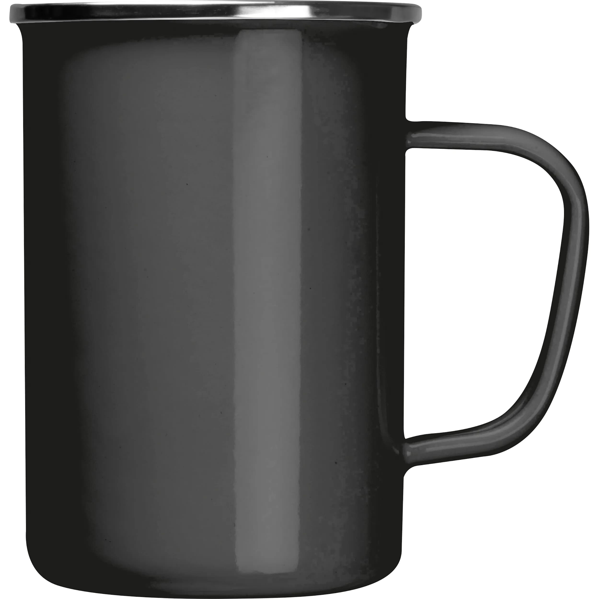 Emaille Tasse GENE - schwarz