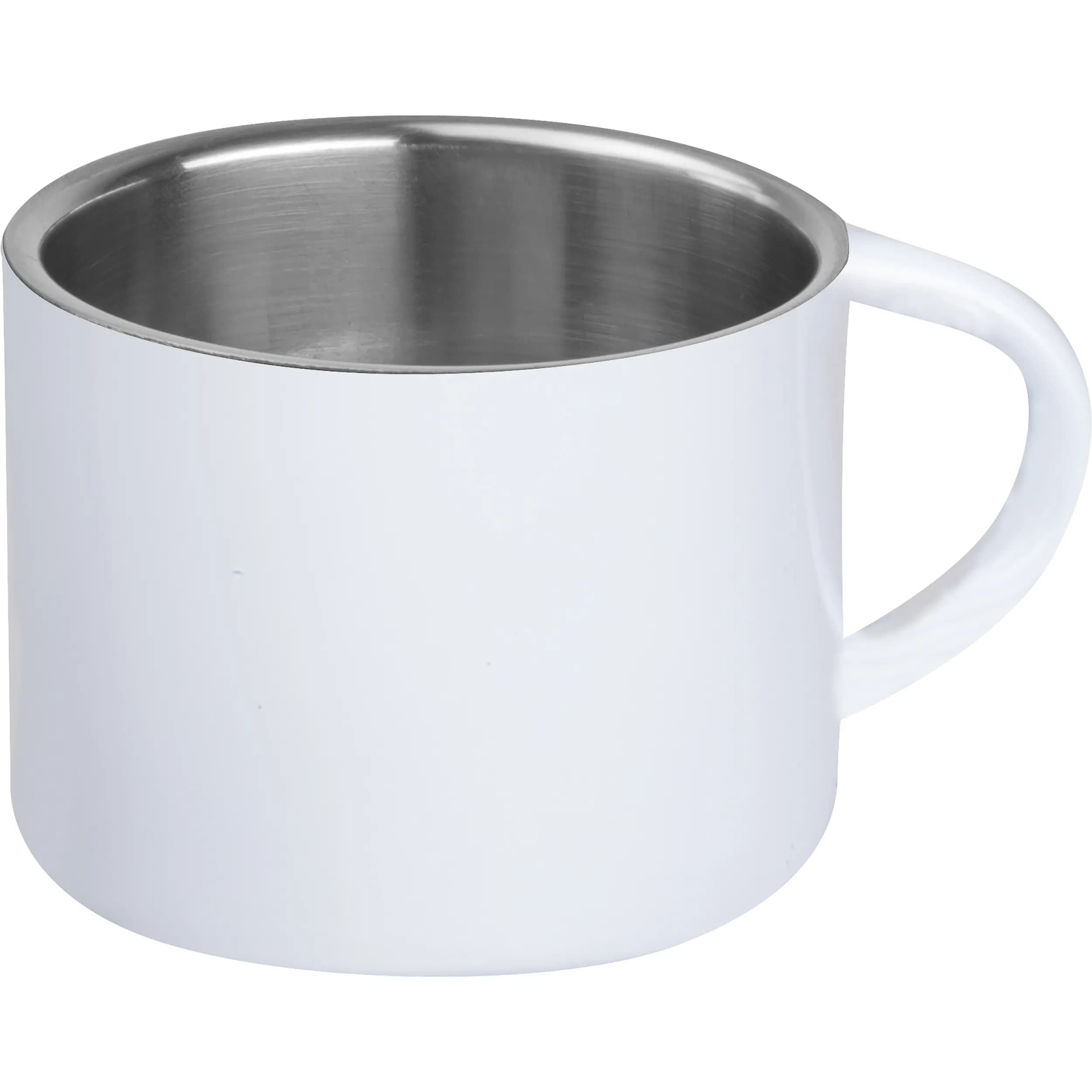 Espressotasse aus Edelstahl 60ml MADDALENA - weiss