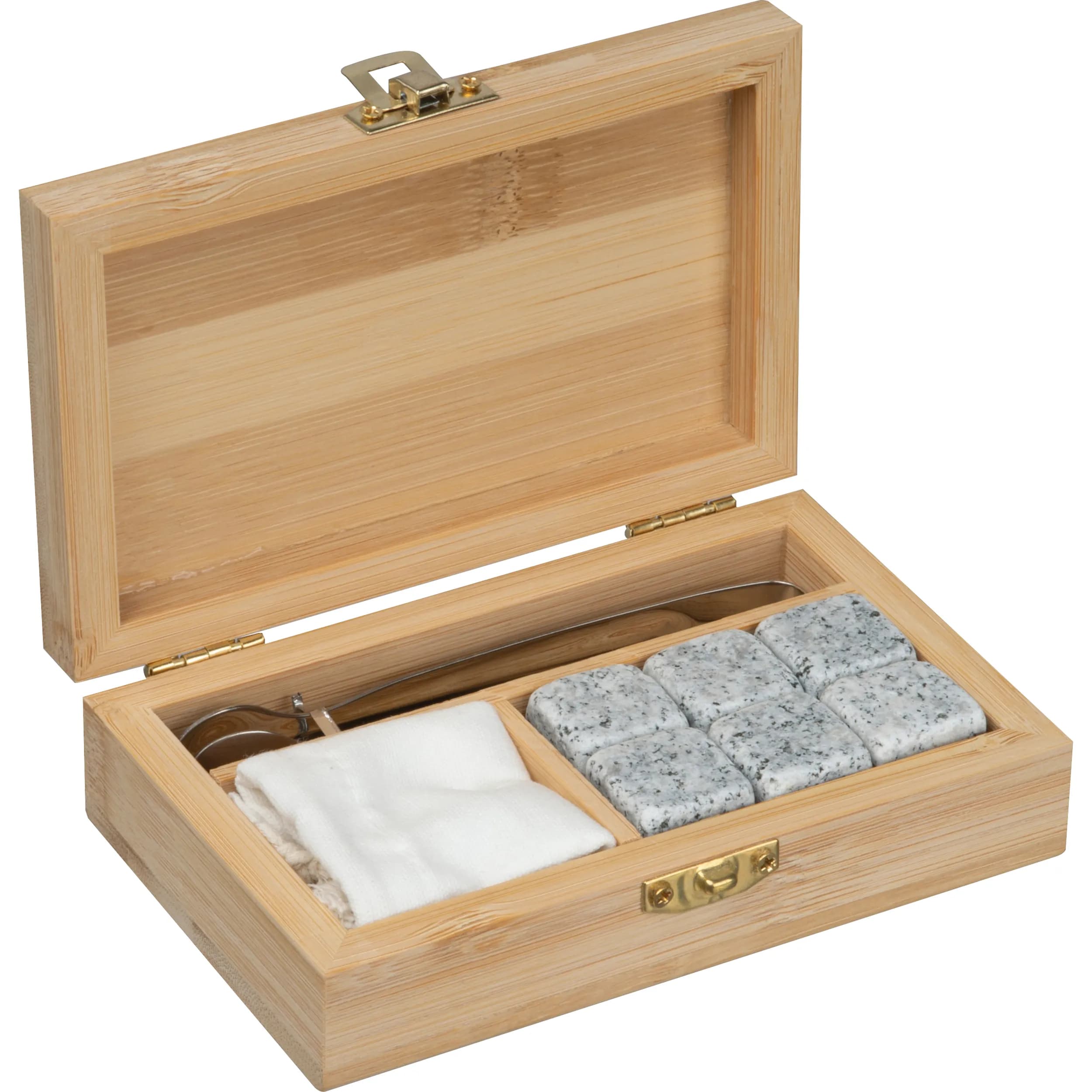 Eiswürfel Set in Bambusbox EWA - beige