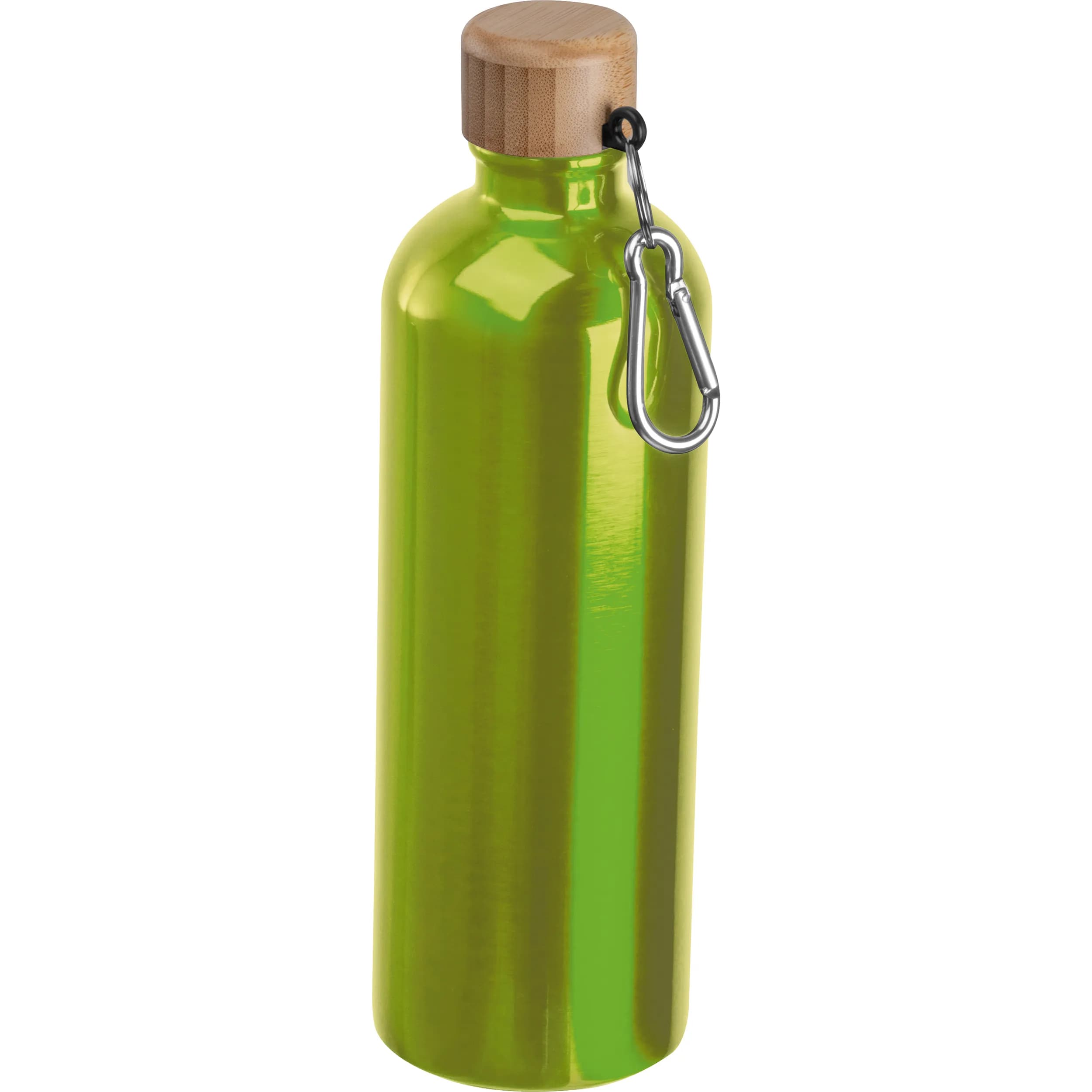 Edelstahltrinkflasche mit Karabiner, 750ml RUTH - apfelgrün