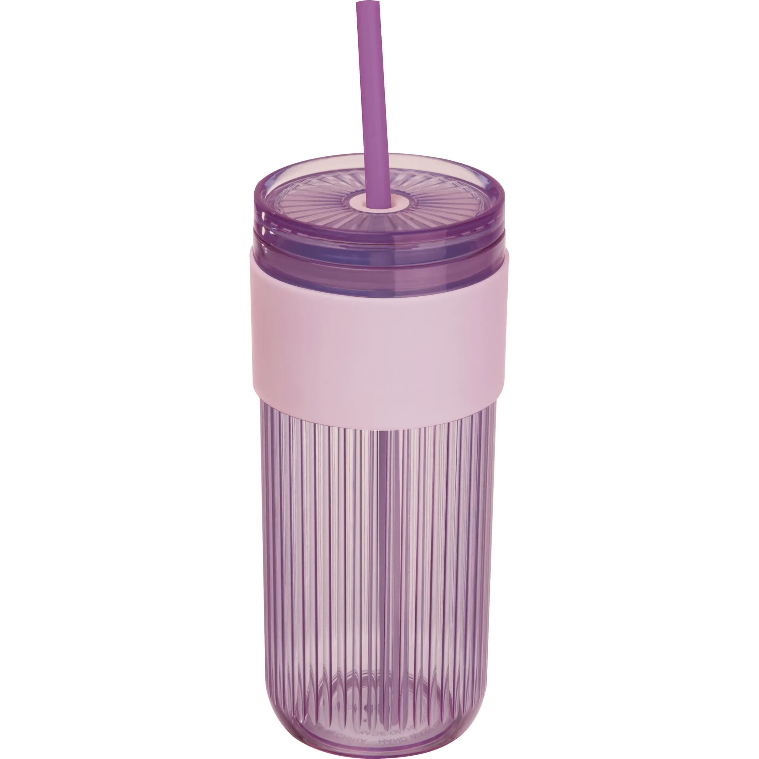 Becher mit Trinkhalm, 660ml SOLEDAD - violett