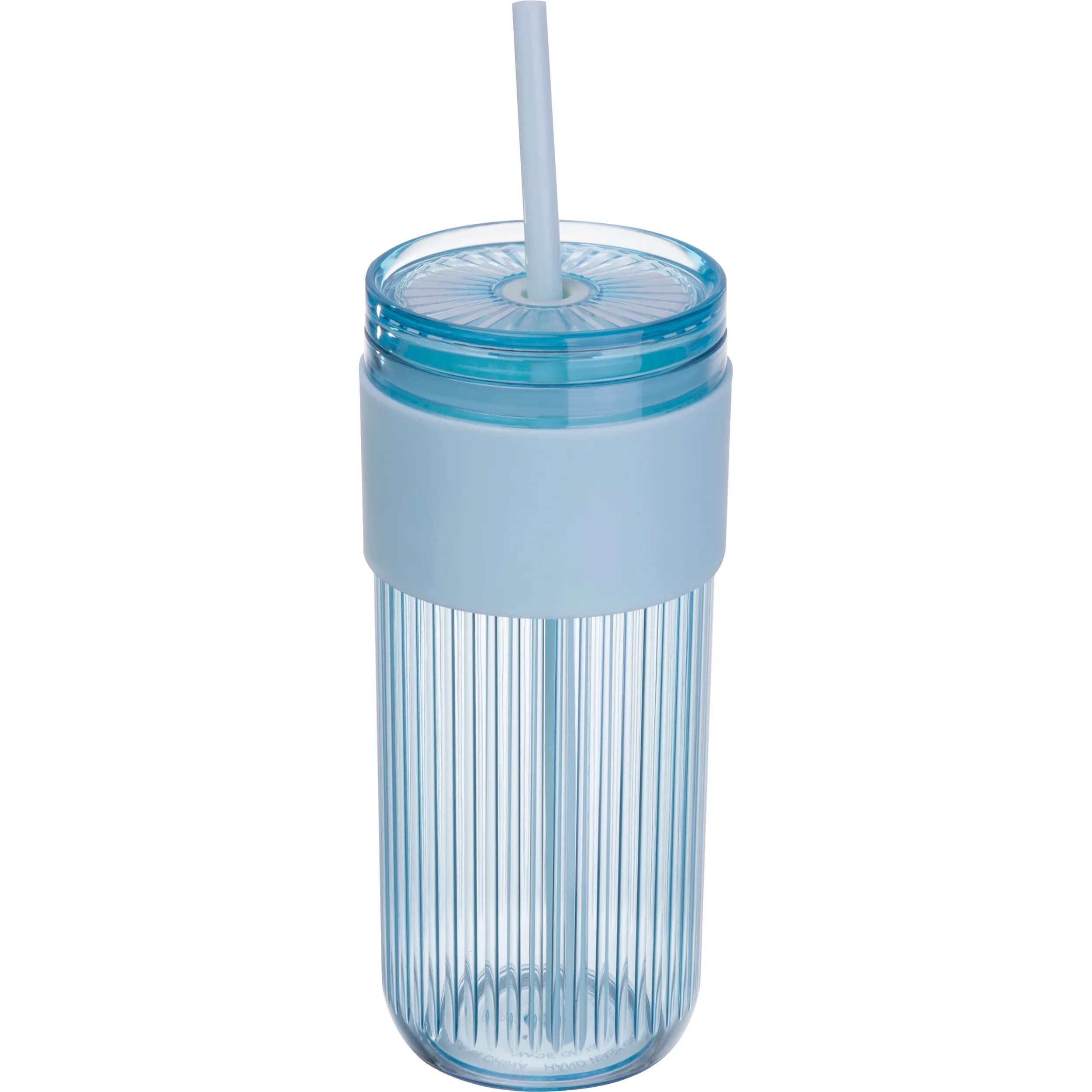 Becher mit Trinkhalm, 660ml SOLEDAD - hellblau