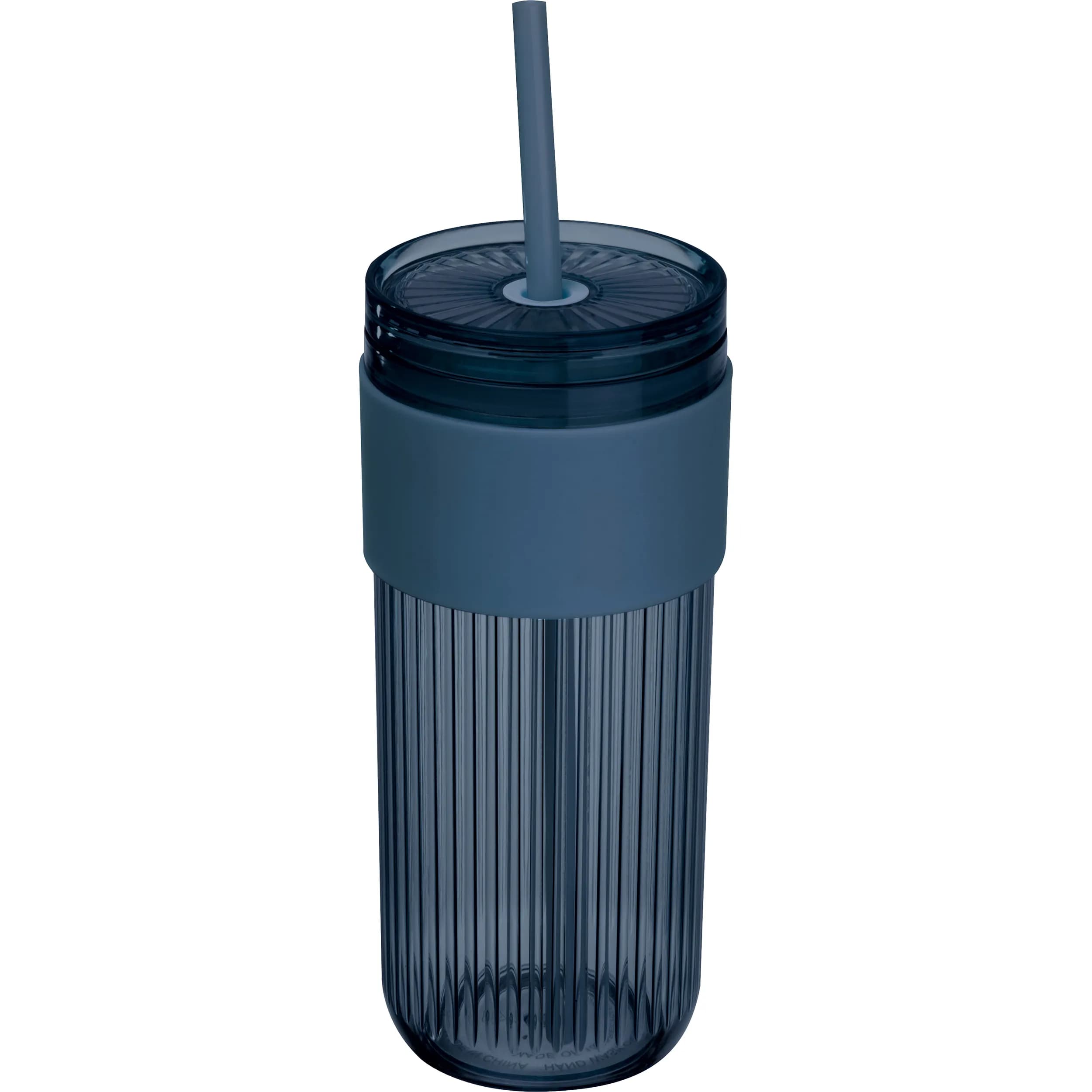 Becher mit Trinkhalm, 660ml SOLEDAD - dunkelblau