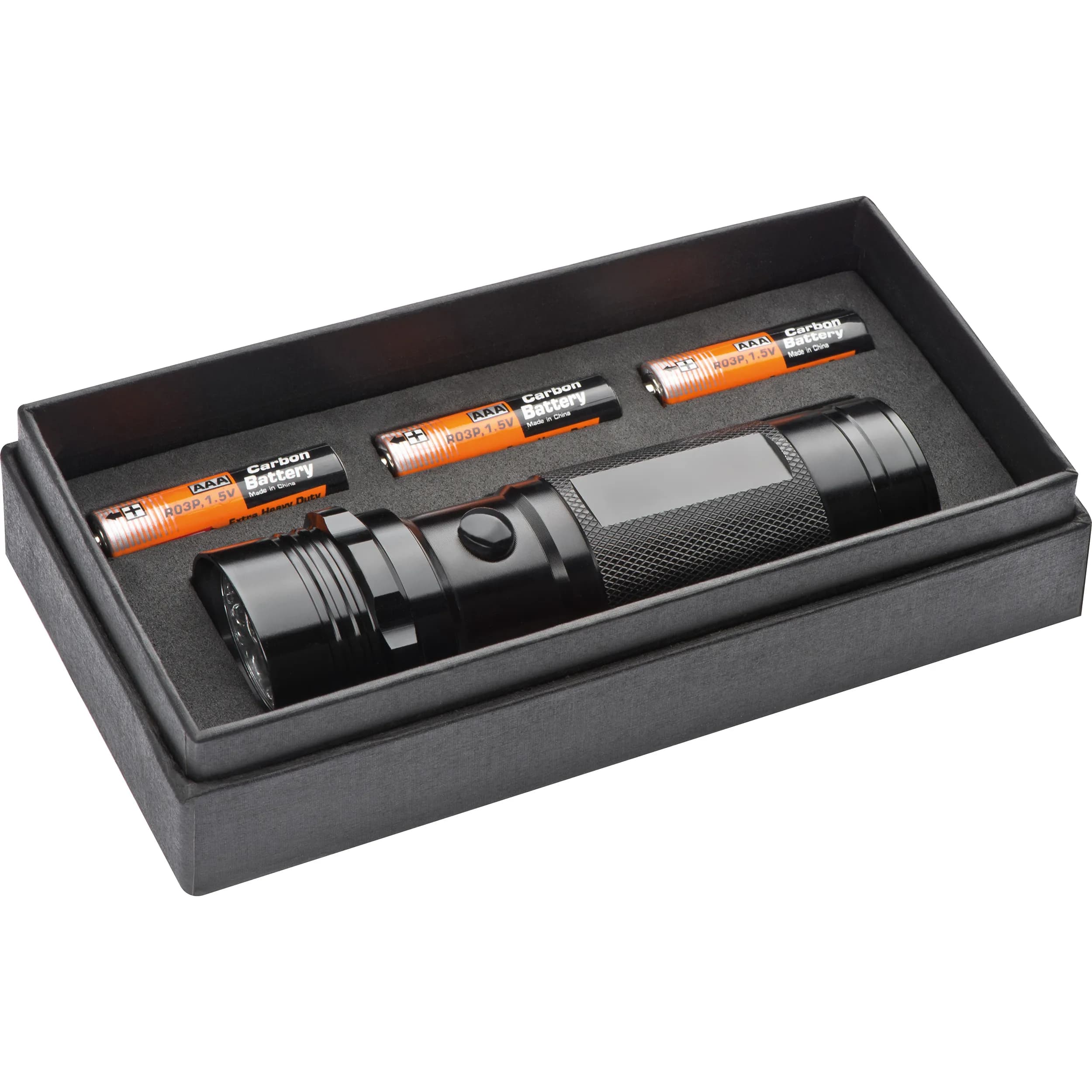 Taschenlampe mit 14 LEDs in einer Box ERASMO - schwarz