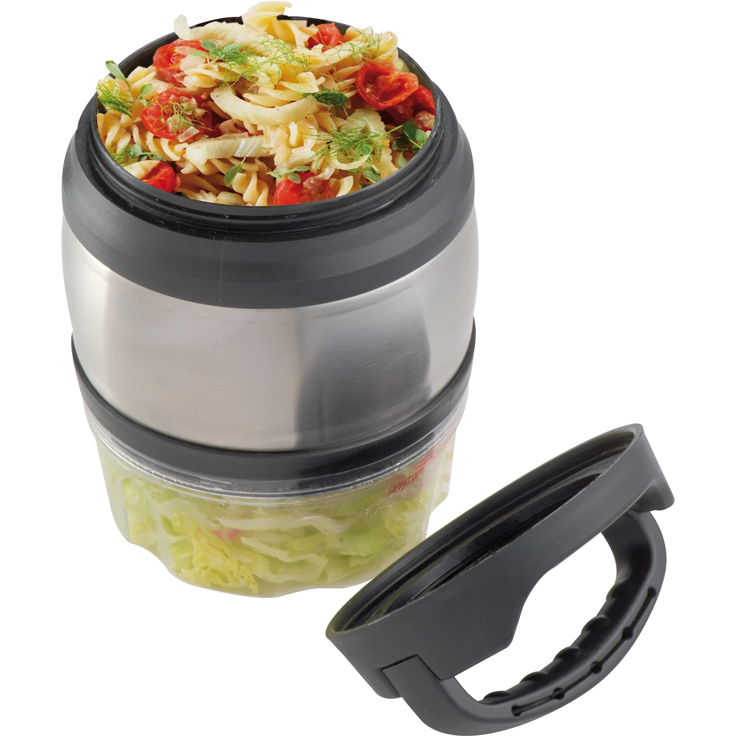 Lunch Box mit Tragehenkel, 600ml GIOIA - grau