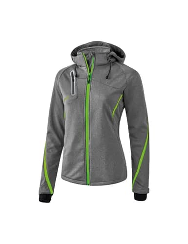 Softshelljacke Function - Damen - grau melange/green gecko