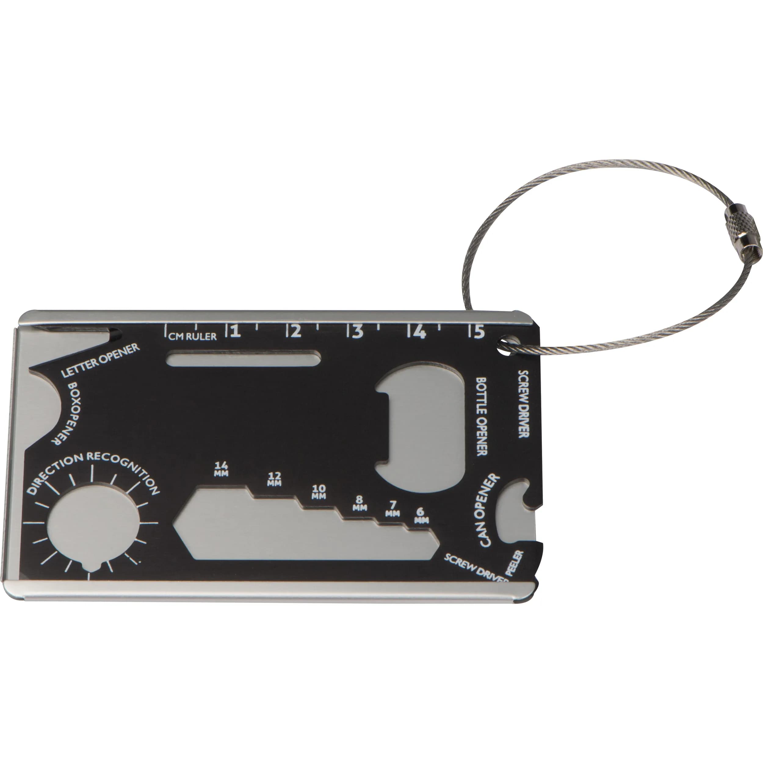 Survival Kofferanhänger aus Aluminium BENNO - schwarz