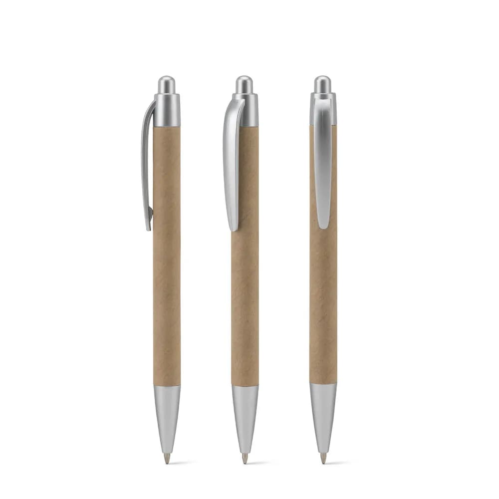 Kugelschreiber aus 100 % recyceltem Papier und Details aus recyceltem ABS (100 % rABS) - KYRA - Hellgrau