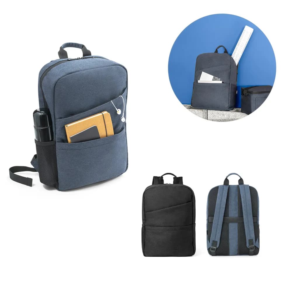 Laptop-Rucksack 15.6 aus 600D recyceltem Polyester - REPURPOSE BACKPACK - Blau