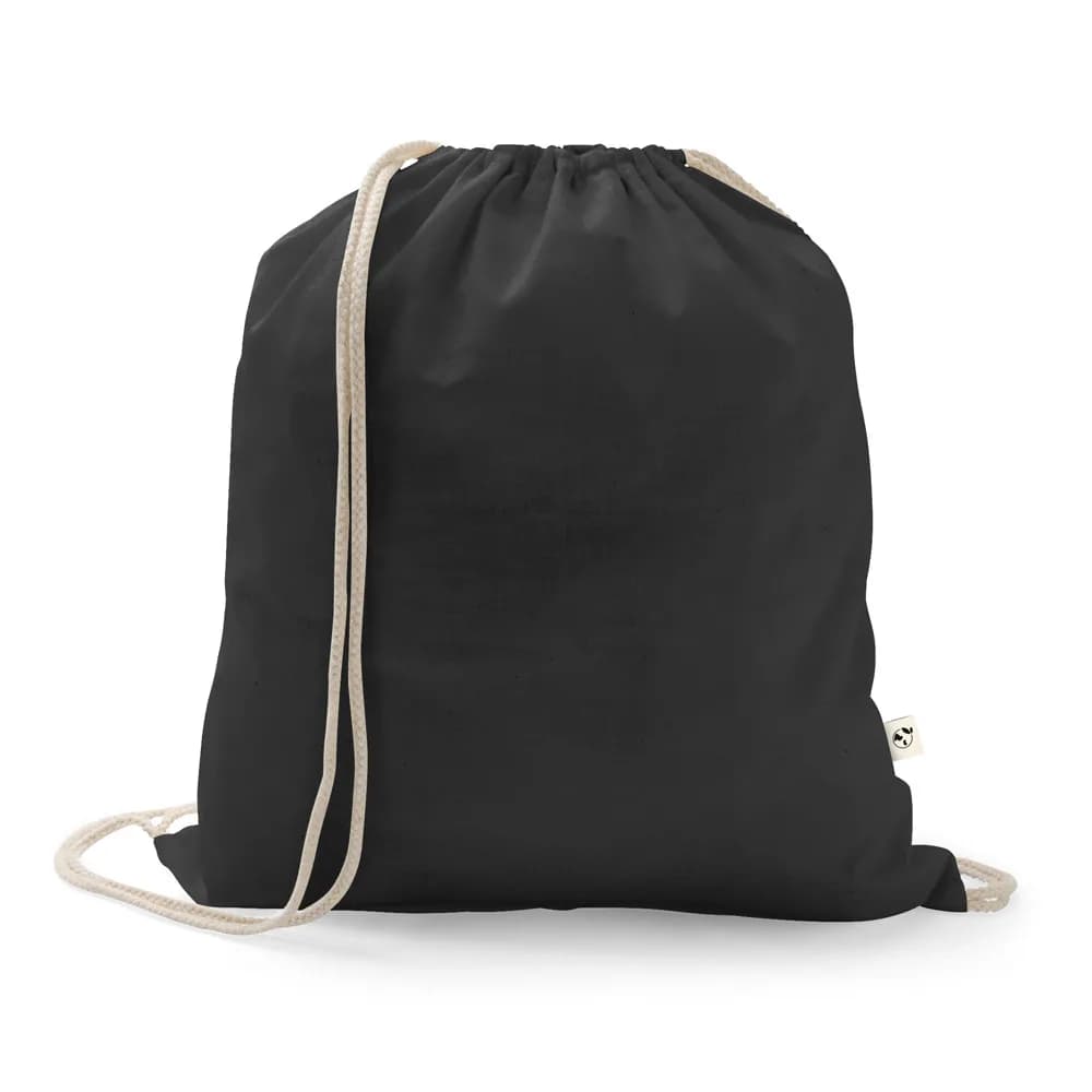 Rucksack aus recycelter Baumwolle (70%), Polyester (30% rPET) (150 g/m²) - ISTANBUL - Schwarz