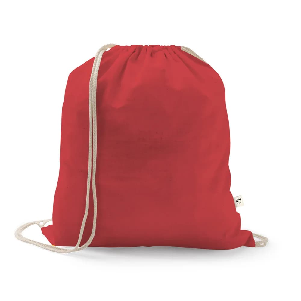 Rucksack aus recycelter Baumwolle (70%), Polyester (30% rPET) (150 g/m²) - ISTANBUL - Rot