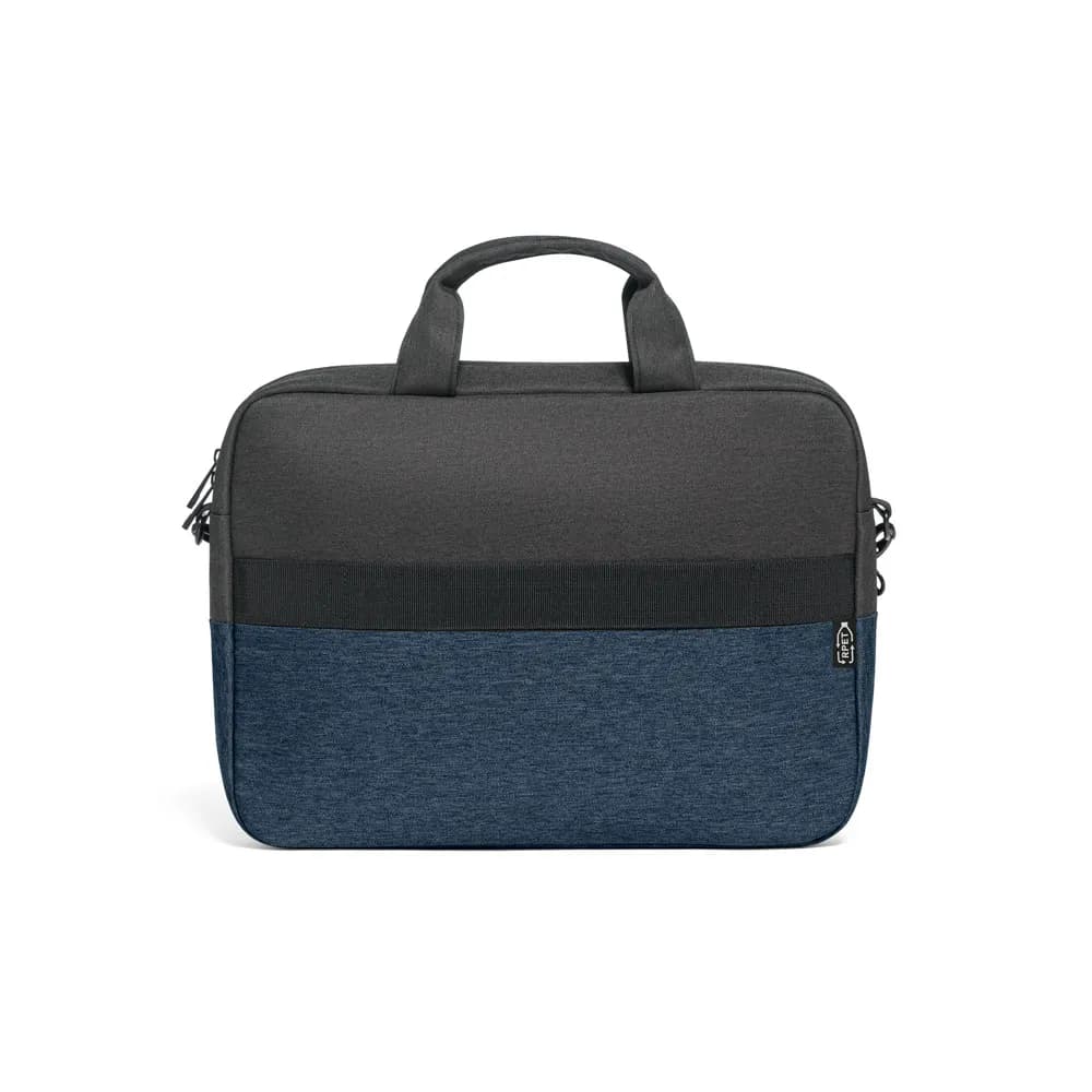 Gepolsterte Laptoptasche aus hochdichtem, recyceltem 600D-Polyester 15 - GENOA - Blau