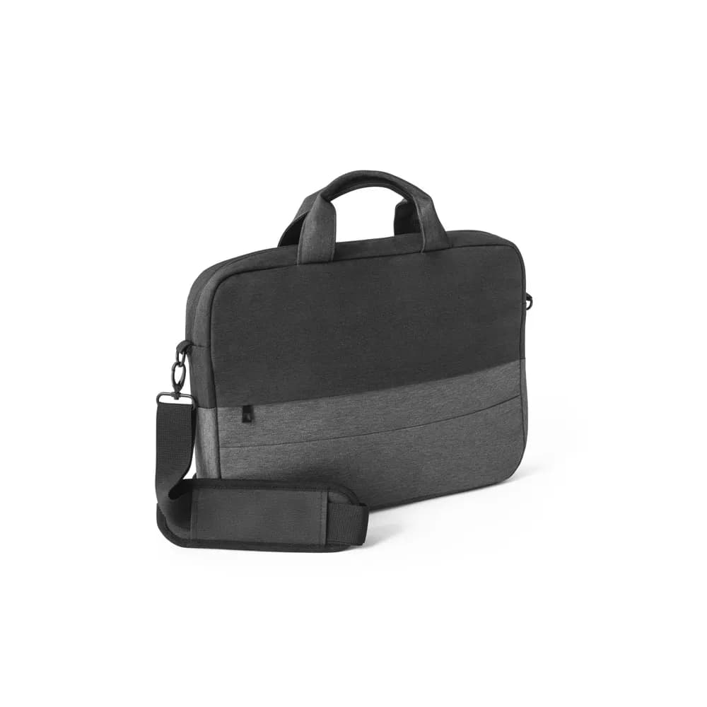 Gepolsterte Laptoptasche aus hochdichtem, recyceltem 600D-Polyester 15 - GENOA - Grau