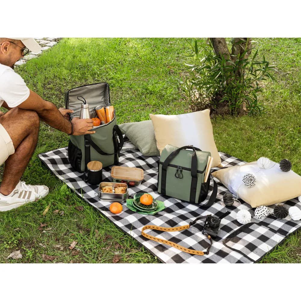 Gepolsterter Thermorucksack aus recyceltem Polyester 600D Ripstop 16 L - ROMA L - Blau