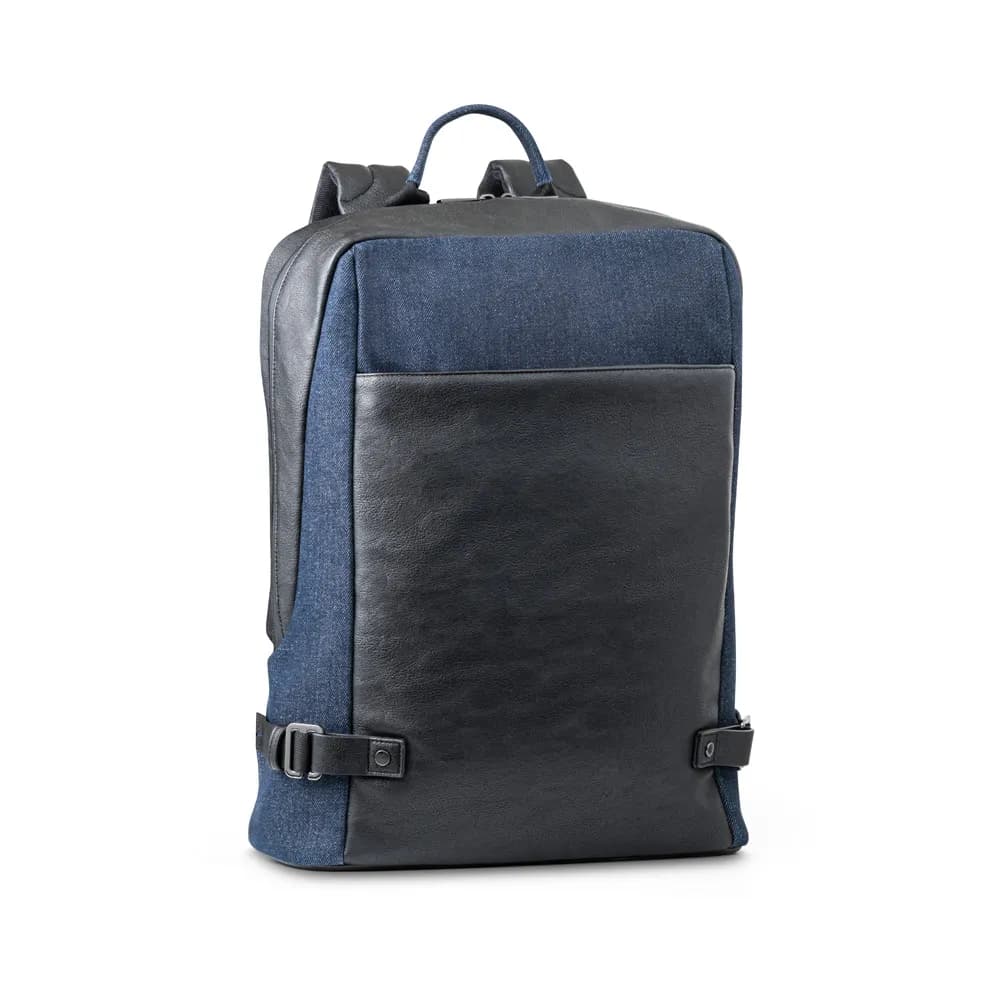 Laptop-Rucksack bis zu 15.6 aus Denim und PU - DIVERGENT BACKPACK I - Dunkelblau