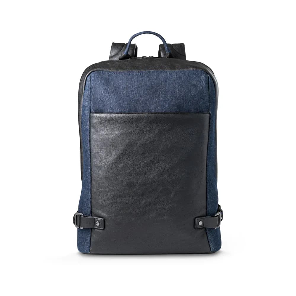 Laptop-Rucksack bis zu 15.6 aus Denim und PU - DIVERGENT BACKPACK I - Dunkelblau