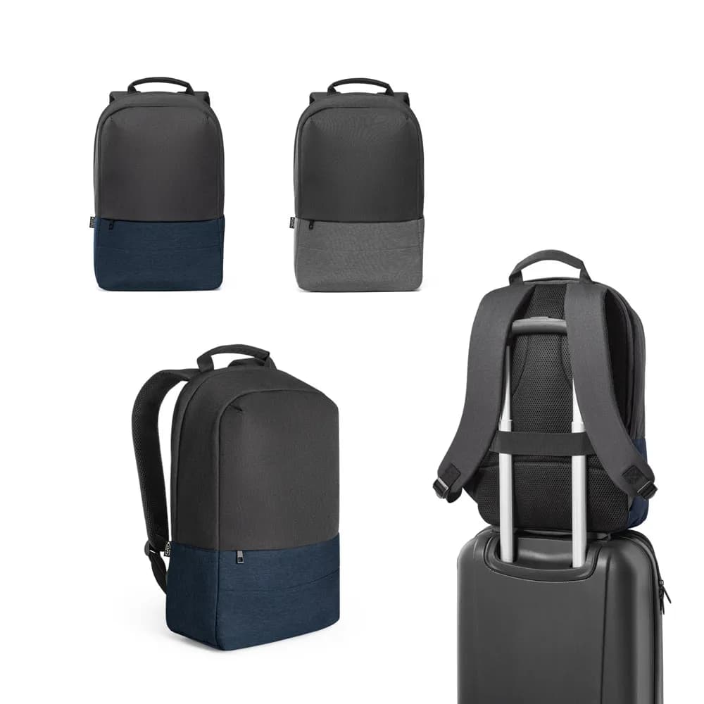 Anti-Diebstahl-Rucksack aus 600D hochdichtem, recyceltem Polyester - GENOA BPACK - Blau