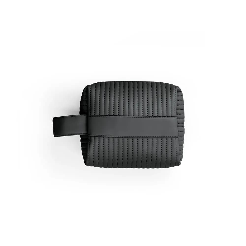 Kulturbeutel aus PU (21% recyceltes PU und 30% recyceltes Polyester) - GILI - Schwarz