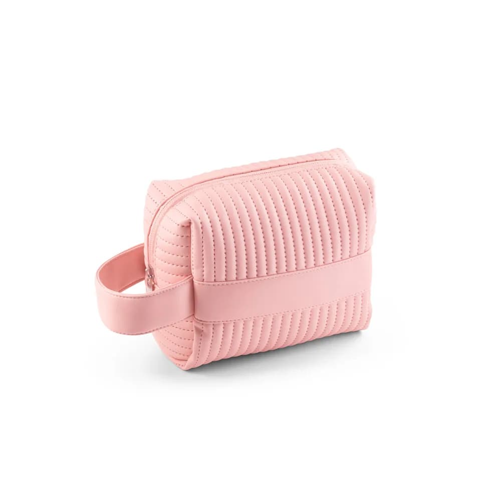 Kulturbeutel aus PU (21% recyceltes PU und 30% recyceltes Polyester) - GILI - Hellrosa