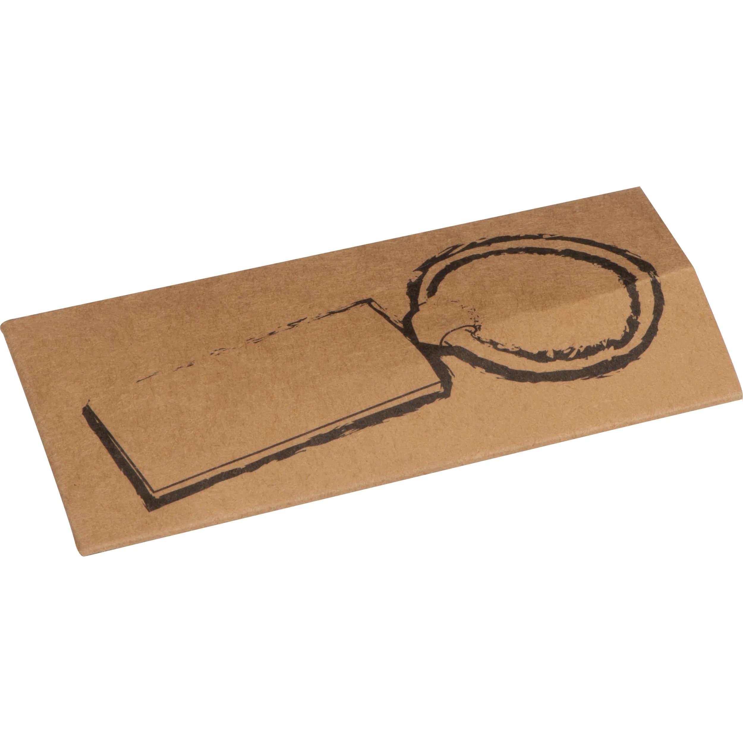 Metall Schlüsselanhänger, rechteckig CECILIA - grau