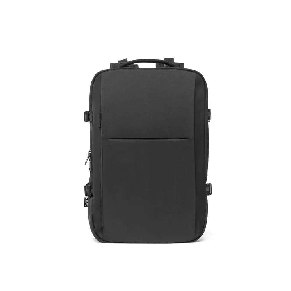 Hochverdichteter Reiserucksack aus recyceltem 600D-Polyester für 17.3-Laptop - DALLAS - Schwarz