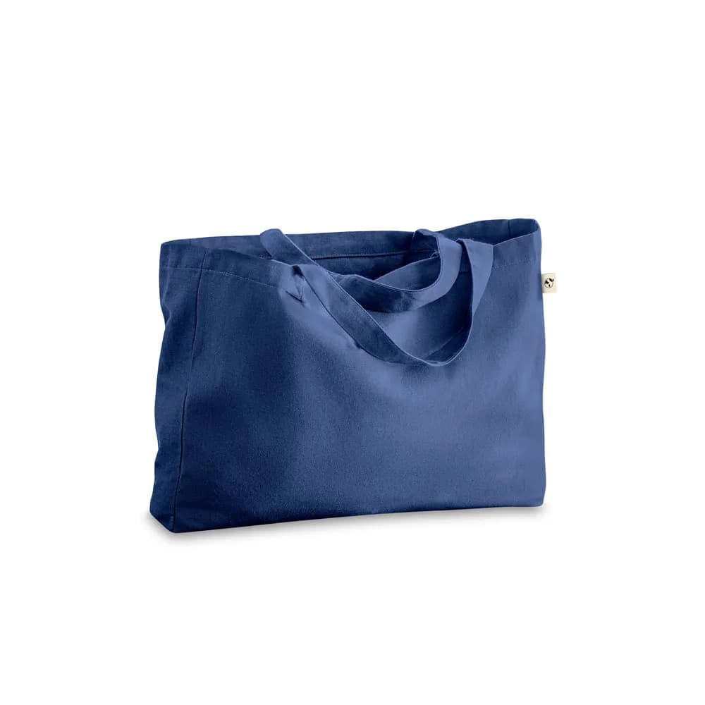 Tragetasche aus Baumwolle (50%), recycelter Baumwolle (30%) und polyester (20% rPET) (280 g/m²) - CAMDEN - Blau