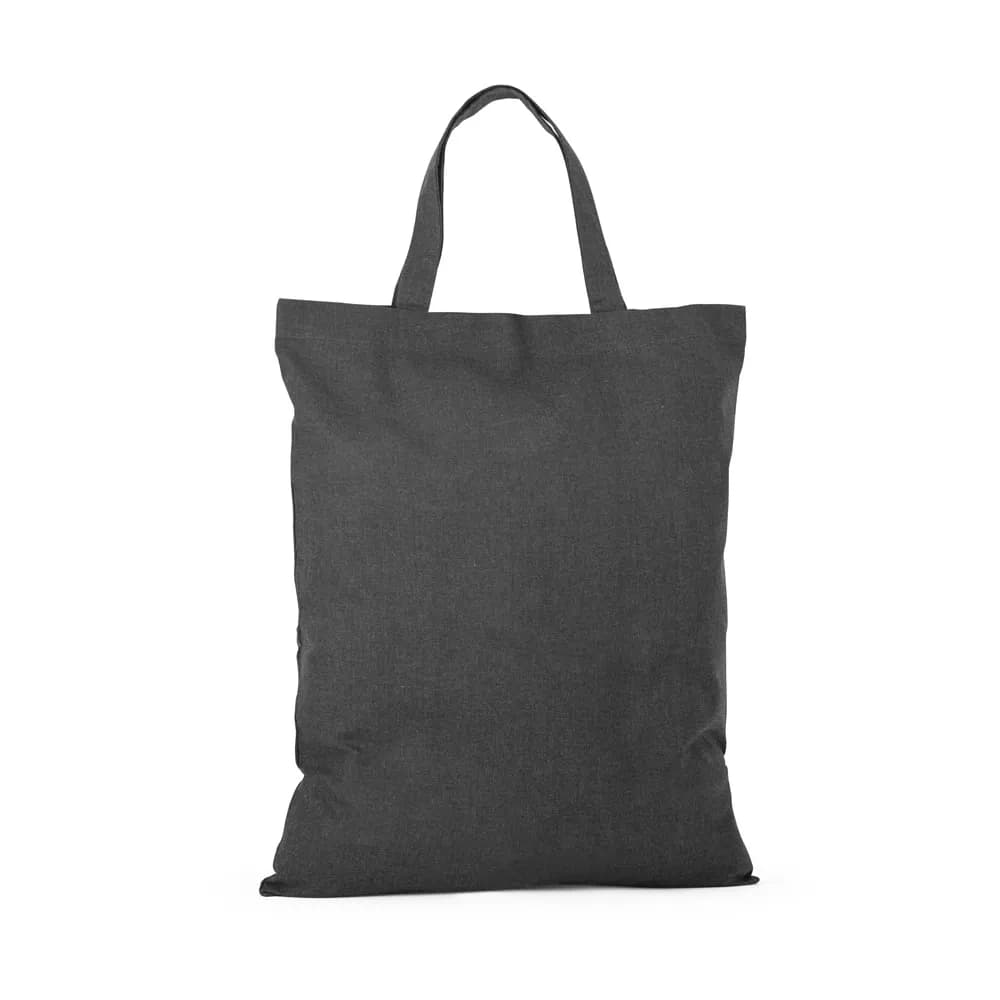 Faltbare Tasche aus Baumwolle (50%), receycelte Baumwolle (30%) und Polyester (20% rPET) (140 g/m²) - SIENA - Schwarz
