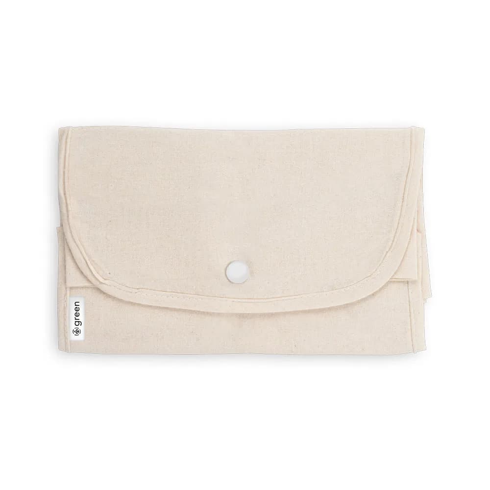 Faltbare Tasche aus Baumwolle (50%), receycelte Baumwolle (30%) und Polyester (20% rPET) (140 g/m²) - BEIRUT - Naturhell