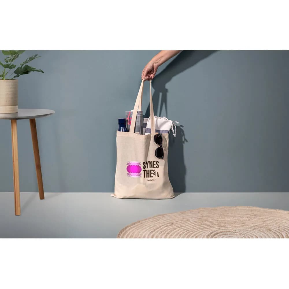 Tasche aus 100 % recycelter Baumwolle (140 g/m²) - GIZA - Naturhell