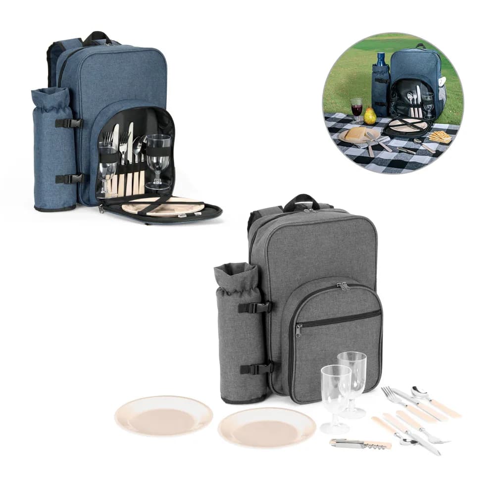 Picknick-Kühlrucksack aus 600D, recyceltem Polyester, mit hoher Dichte - WHITSUNDAY - Blau