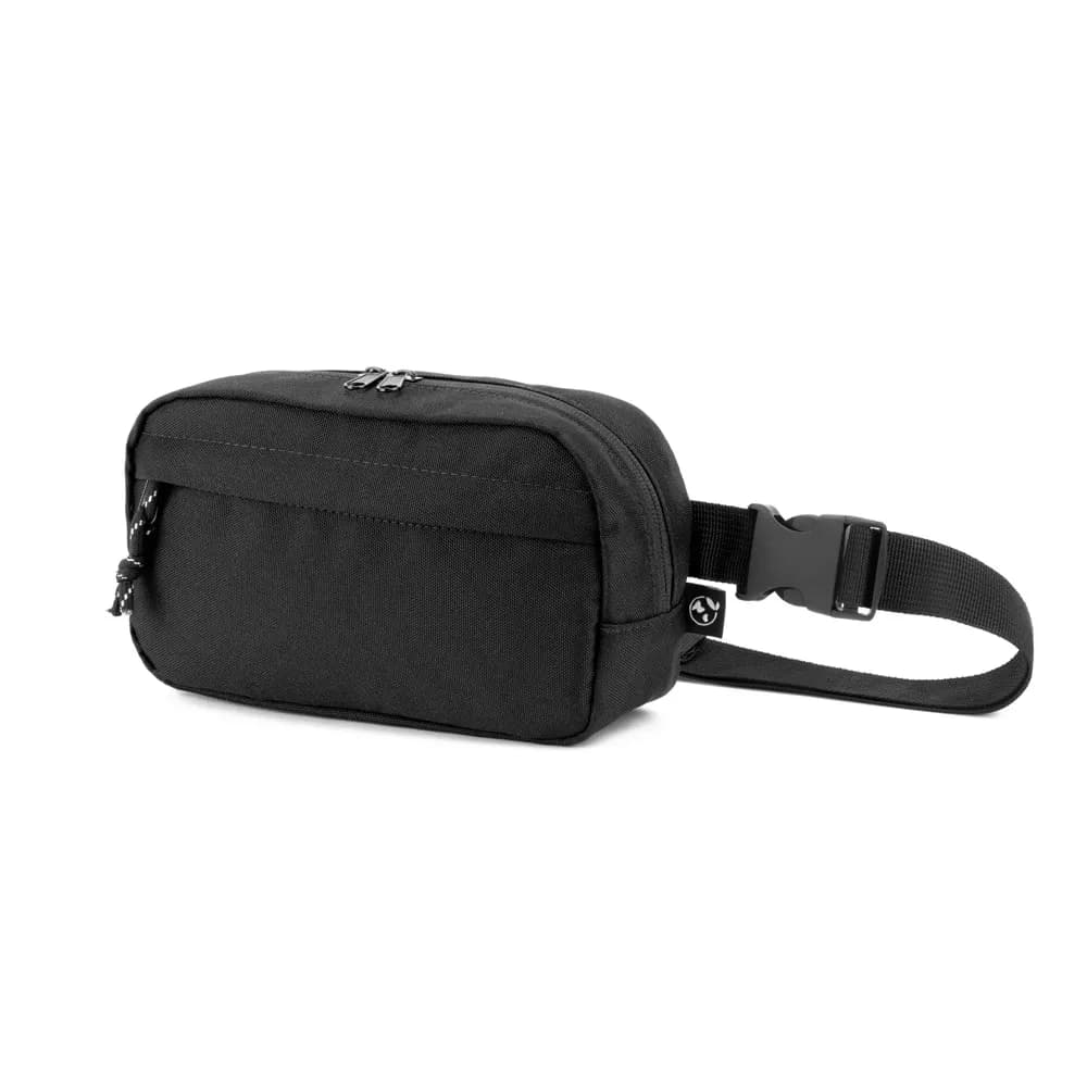 Gürteltasche aus 600D recyceltem Polyester und Innenfutter aus 210D recyceltem Polyester - MYKONOS - Schwarz