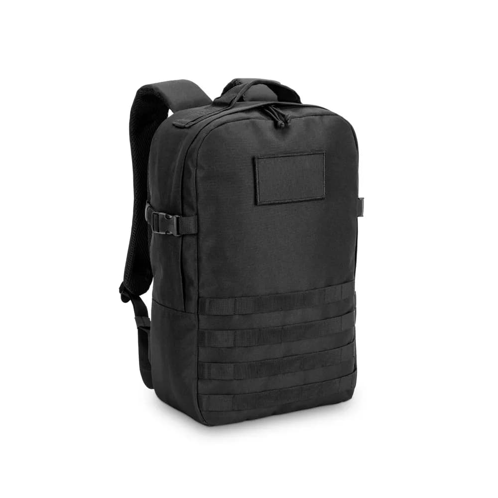 Rucksack im Militärstil aus 600D HD recyceltem Polyester und Innenfutter aus 210D recyceltem Polyester 17.3 - EDINBURGH BPACK - Schwarz