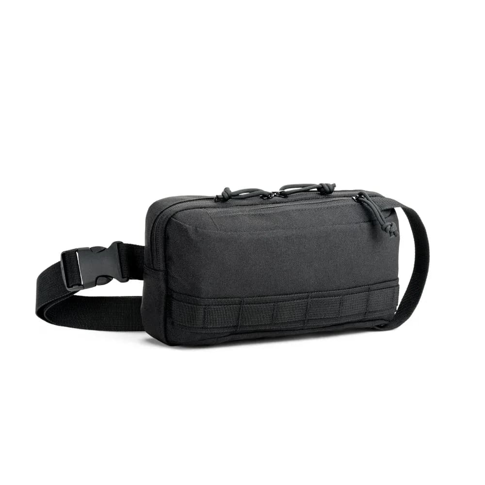 Gürteltasche aus hochdichtem 600D-Recyclingpolyester und 210D-Recyclingpolyesterfutter - EDINBURGH - Schwarz