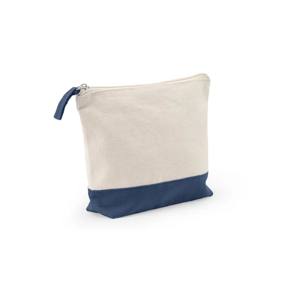 Kosmetiktasche aus 100 % Baumwolle (340 g/m²), zweifarbig - DAPHNE - Blau