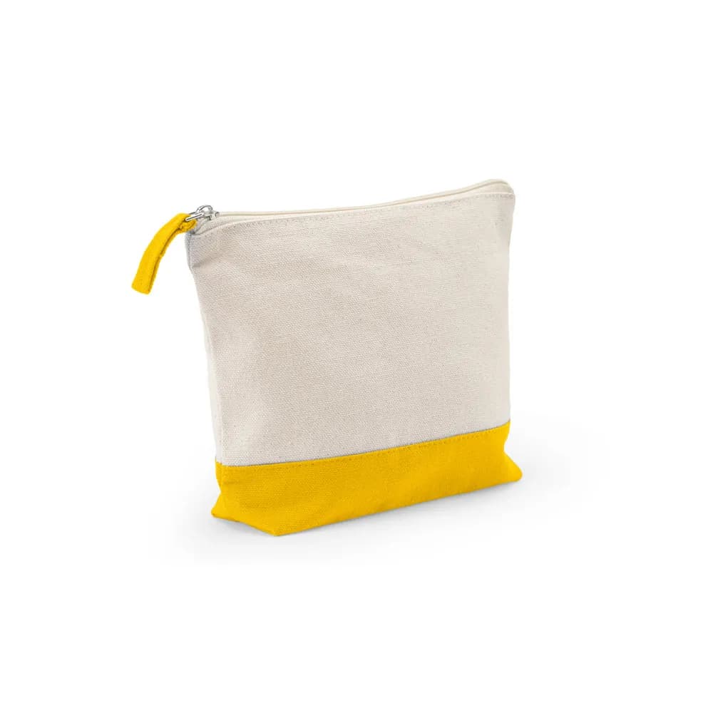 Kosmetiktasche aus 100 % Baumwolle (340 g/m²), zweifarbig - DAPHNE - Gelb