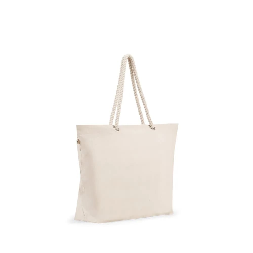Strandtasche aus recycelter Baumwolle (70 %) und recyceltem Polyester (30 %) (220 g/m²) - ATHENS - Naturhell