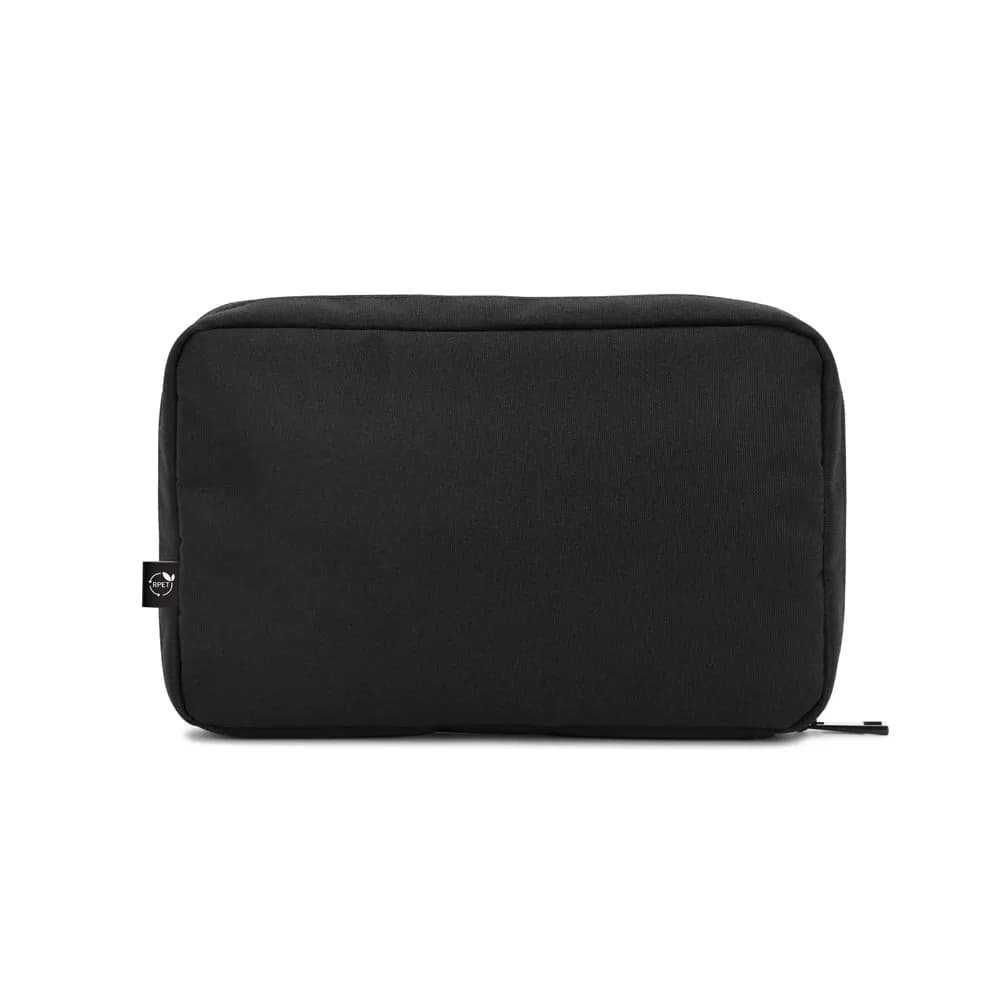 Tasche, die geräumig ist und Organisation für technisches Zubehör bietet, aus Twill mit wasserabweisender Beschichtung und recyceltem 600D-Polyester - YANGON - Schwarz